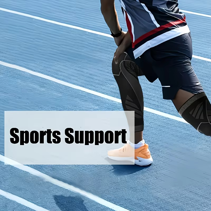 Running Gear Design - Non-Slip Extended Full-Length Knee Sleeve Compression