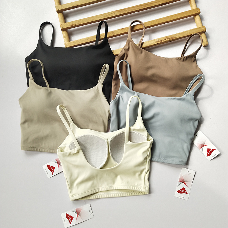 Women's U-Neck Solid Sports Br - Running Gear Vest 评论和价格